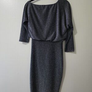 Shiny silver and gray dress